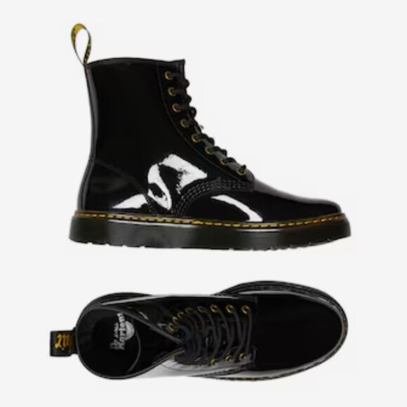 Dr Martens Zavala Patent Leather Combat Boots - Picture 1 of 12